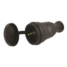 Розетка переносна з/з, 16А, каучук, (IP44), AY-KA, (55 117 00)