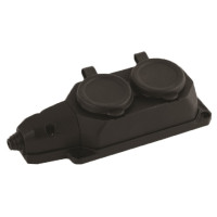 Колодка 2 гнізда з/з, 16А, каучук, (IP44), AY-KA, (55 200 00) Колодка 2 гнізда з/з, 16А, каучук, (IP44), AY-KA, (55 200 00)