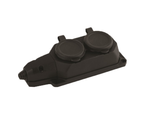Колодка 2 гнізда з/з, 16А, каучук, (IP44), AY-KA, (55 200 00) Колодка 2 гнізда з/з, 16А, каучук, (IP44), AY-KA, (55 200 00)