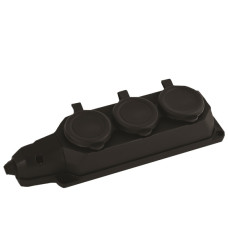 Колодка 3 гнізда з/з, 16А, каучук, (IP44), AY-KA, (55 300 00)