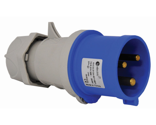 Вилка силова 16А/3 (2Р+РЕ) IP44, TP electric (3120-301-0901)