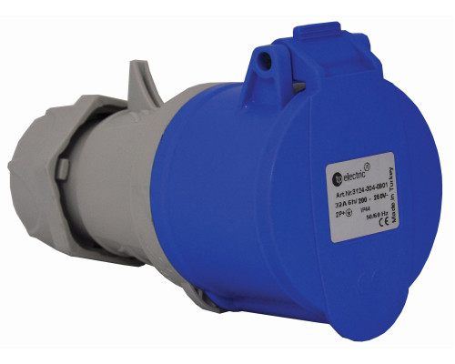 Розетка силова 16А/3 (2Р+РЕ) IP44, TP electric (3120-304-0901)