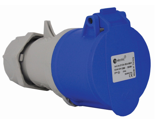 Розетка силова 32А/3 (2Р+РЕ) IP44, TP electric (3124-304-0901)