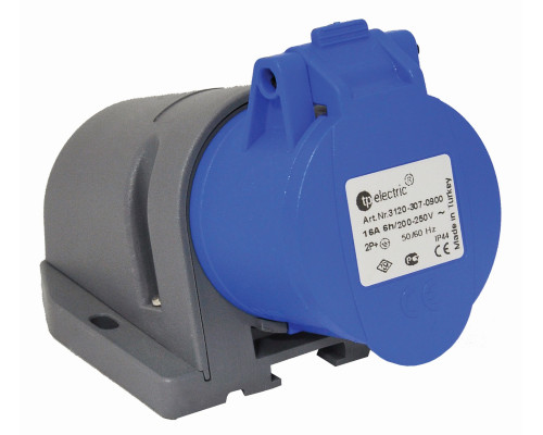 Розетка силова настінна 32А/3 (2Р+РЕ) IP44, TP electric (3124-307-0900) Розетка силова настінна 32А/3 (2Р+РЕ) IP44, TP electric (3124-307-0900)