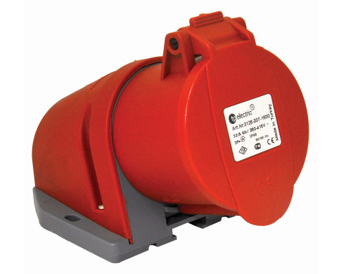 Розетка силова настінна 32А/4 (3Р+РЕ) IP44, TP electric (3126-307-1600)