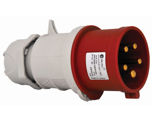Вилка силова 32А/5 (3Р+N+РЕ) IP44, TP electric (3107-301-1601)