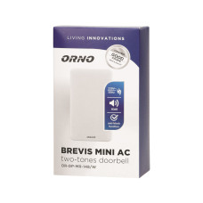 Дверний дзвінок 220V, дін/дон, 80дБ, 60W, ІР20, відкр/у, ORNO Дверний дзвінок 220V, дін/дон, 80дБ, 60W, ІР20, відкр/у, ORNO