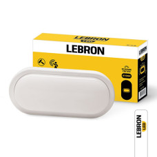 Світильник накладний LEBRON L-WLO-S, 12W, овал, 4100K, 1050Lm, ІР65, СВЧ датчик руху Світильник накладний LEBRON L-WLO-S, 12W, овал, 4100K, 1050Lm, ІР65, СВЧ датчик руху