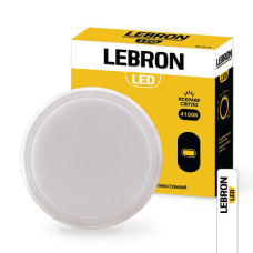 Світильник накладний LEBRON L-WLR-S, 8W, круглий, 4100K, 720Lm, ІР65, СВЧ датчик руху Світильник накладний LEBRON L-WLR-S, 8W, круглий, 4100K, 720Lm, ІР65, СВЧ датчик руху