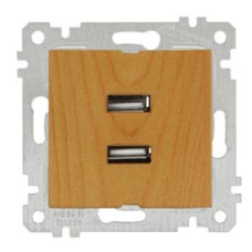 Механізм розетки 2гн USB горизонтальної, RITA, Mutlusan, "дуб", (2200 449 0158) Механізм розетки 2гн USB горизонтальної, RITA, Mutlusan, "дуб", (2200 449 0158)