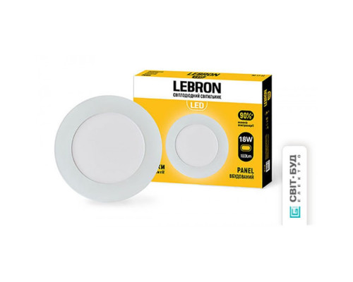 Точковий світильник врізний білий круглий LEBRON L-PR-1841, 18W, 4100K