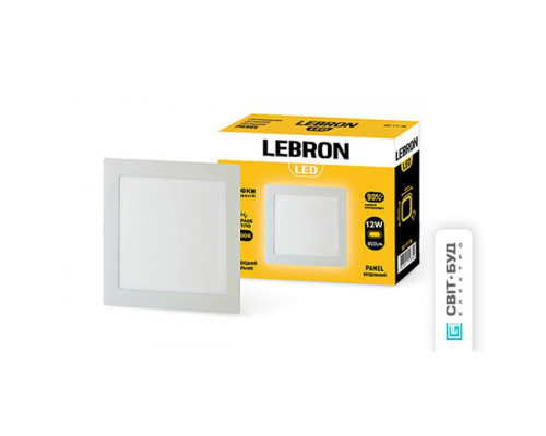 Точковий світильник врізний білий квадратний LEBRON L-PS-1241, 12W, 4100K.