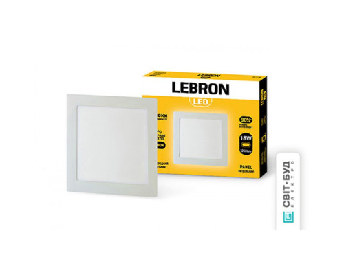 Точковий світильник врізний білий квадратний LEBRON L-PS-1841, 18W, 4100K. Точковий світильник врізний білий квадратний LEBRON L-PS-1841, 18W, 4100K.