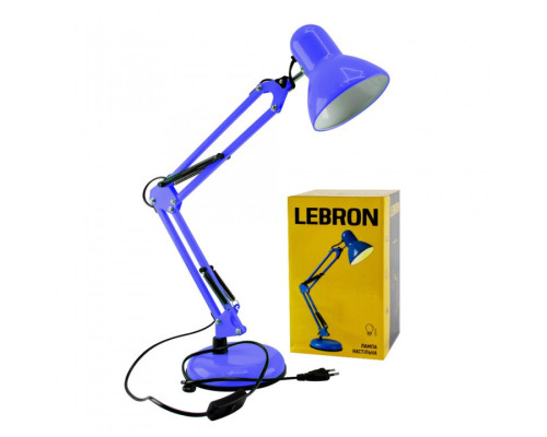 Лампа настільна телескопічна LEBRON L-TL-Tel, E27, 40W, синя