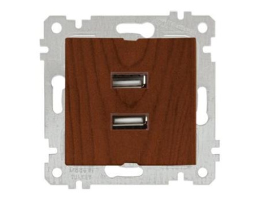 Механізм розетки 2гн USB горизонтальної, RITA, Mutlusan, "горіх", (2200 449 0157) Механізм розетки 2гн USB горизонтальної, RITA, Mutlusan, "горіх", (2200 449 0157)