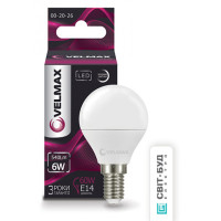 Лампа VELMAX V-G45, 6W,220V, E14, 4100K, 540Lm, EMC Лампа VELMAX V-G45, 6W,220V, E14, 4100K, 540Lm, EMC