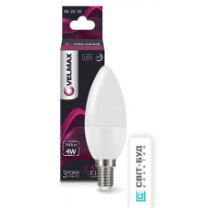 Лампа VELMAX V-C37, 4W, 220V, E14, 4100K, 360Lm, EMC Лампа VELMAX V-C37, 4W, 220V, E14, 4100K, 360Lm, EMC