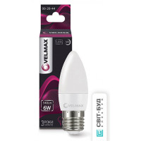 Лампа VELMAX V-C37, 6W, 220V, E27, 4100K, 540Lm, EMC Лампа VELMAX V-C37, 6W, 220V, E27, 4100K, 540Lm, EMC