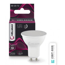 Лампа VELMAX V-MR16, 4W, 220V, GU10, 4100K, 360Lm