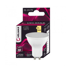 Лампа VELMAX V-MR16, 6W, 220V, GU10, 3000K, 540Lm