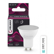 Лампа VELMAX V-MR16, 6W, 220V, GU10, 4100K, 540Lm