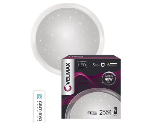 Світильник стельовий VELMAX V-CL-Galaxy, 60W, smart, 555*73мм, 3000K-6500K, 4800Lm, кут 140° Світильник стельовий VELMAX V-CL-Galaxy, 60W, smart, 555*73мм, 3000K-6500K, 4800Lm, кут 140°