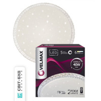 Світильник стельовий VELMAX V-CL-Crystal, 40W, smart, 3000K-6500K, 3200Lm, пульт ДК Світильник стельовий VELMAX V-CL-Crystal, 40W, smart, 3000K-6500K, 3200Lm, пульт ДК