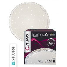 Світильник стельовий VELMAX V-CL-Crystal, 40W, smart, 3000K-6500K, 3200Lm, пульт ДК Світильник стельовий VELMAX V-CL-Crystal, 40W, smart, 3000K-6500K, 3200Lm, пульт ДК