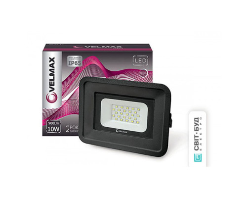 Прожектор VELMAX V-FL, 10W, 6200K, 900Lm, 230V