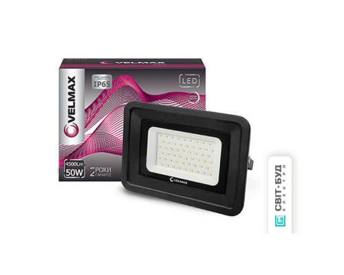 Прожектор VELMAX V-FL, 50W, 6200K, 4500Lm, 230V