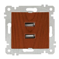 Механізм розетки 2гн USB горизонтальної, RITA, Mutlusan, "вишня" (2200 449 0156) Механізм розетки 2гн USB горизонтальної, RITA, Mutlusan, "вишня" (2200 449 0156)