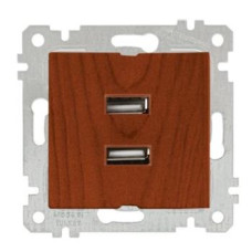 Механізм розетки 2гн USB горизонтальної, RITA, Mutlusan, "вишня" (2200 449 0156) Механізм розетки 2гн USB горизонтальної, RITA, Mutlusan, "вишня" (2200 449 0156)