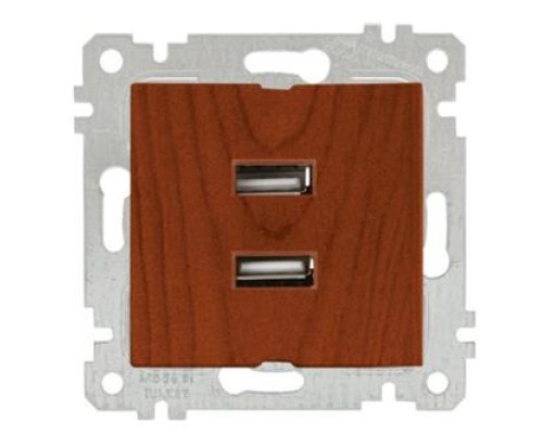 Механізм розетки 2гн USB горизонтальної, RITA, Mutlusan, "вишня" (2200 449 0156) Механізм розетки 2гн USB горизонтальної, RITA, Mutlusan, "вишня" (2200 449 0156)