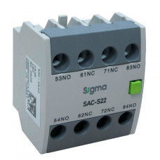 Дод. контактний блок фронт. монтаж SIGMA 2NO+2NC (SAC-4S22) Дод. контактний блок фронт. монтаж SIGMA 2NO+2NC (SAC-4S22)