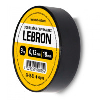 Ізострічка ПВХ Lebron 18 мм х 9м, чорна Ізострічка ПВХ Lebron 18 мм х 9м, чорна