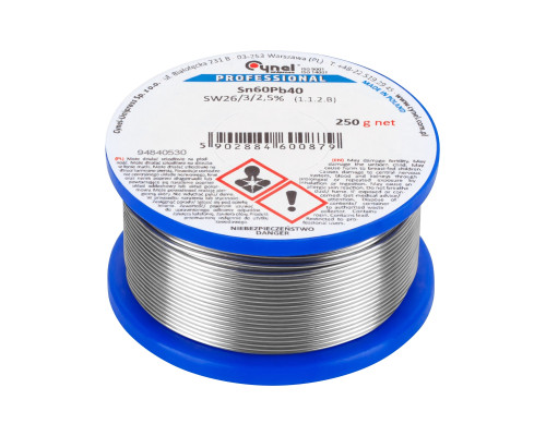 Припой з флюсом 1.5 mm/250g Cynel Sn60Pb40 (LUT0109-250)