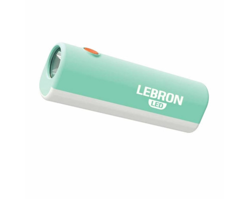 Ліхтар ручний акумуляторний LEBRON L-HL-15, ABS, зелений, 5W/1W, USB, 1200mAh Li-Ion