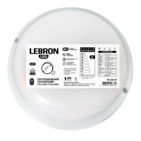 Світильник настінно-стельовий LED LEBRON L-WLR, 12W, круглий, 4100K, 1050Lm, ІР65 Світильник настінно-стельовий LED LEBRON L-WLR, 12W, круглий, 4100K, 1050Lm, ІР65