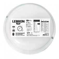 Світильник настінно-стельовий LED LEBRON L-WLR, 12W, круглий, 4100K, 1050Lm, ІР65 Світильник настінно-стельовий LED LEBRON L-WLR, 12W, круглий, 4100K, 1050Lm, ІР65