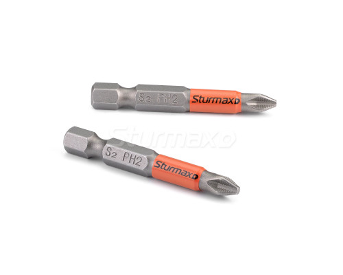 Біти S2 PH2x50 mm, 10шт (відривна упаковка) Sturmax 1041M-PH2-050-10 Біти S2 PH2x50 mm, 10шт (відривна упаковка) Sturmax 1041M-PH2-050-10