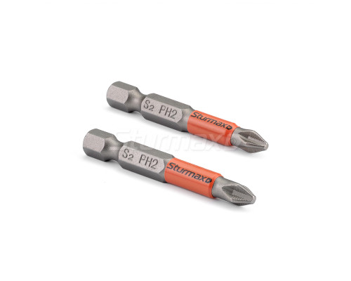 Біти S2 PH2x50 mm, 2шт Sturmax 1041M-PH2-050-2 Біти S2 PH2x50 mm, 2шт Sturmax 1041M-PH2-050-2