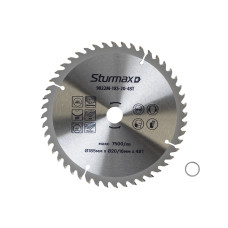 Диск пильний 185х20/16 мм 48 зубів по дереву Sturmax 9022M-185-20-48T