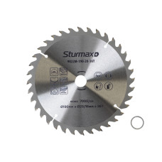 Диск пильний 190х20/16 мм 36 зубів по дереву Sturmax 9022M-190-20-36T Диск пильний 190х20/16 мм 36 зубів по дереву Sturmax 9022M-190-20-36T