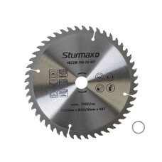 Диск пильний 190х20/16 мм 48 зубів по дереву Sturmax 9022M-190-20-48T Диск пильний 190х20/16 мм 48 зубів по дереву Sturmax 9022M-190-20-48T