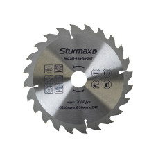 Диск пильний 210х30 мм 24 зуба по дереву Sturmax 9022M-210-30-24T Диск пильний 210х30 мм 24 зуба по дереву Sturmax 9022M-210-30-24T