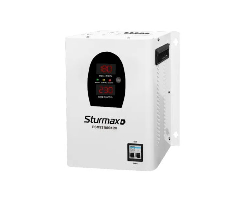 Настінний релейний стабілізатор напруги Sturmax LED 10000 ВА PSM9310001RV